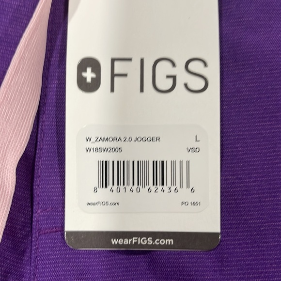 FIGS Zamora Jogger Scrub Pant in Violet Purple. Color No Longer Available. - Picture 6 of 6